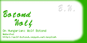 botond wolf business card